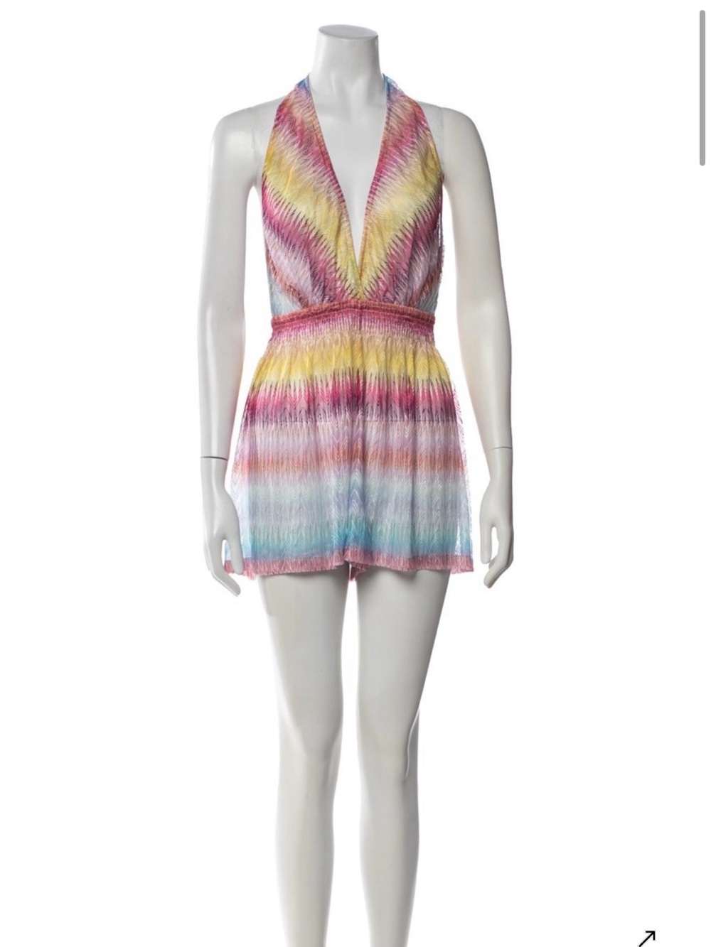 Missoni Pastel Multi-Stripe Halter Romper